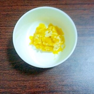 【離乳食中期】かぼちゃの鶏そぼろ煮風